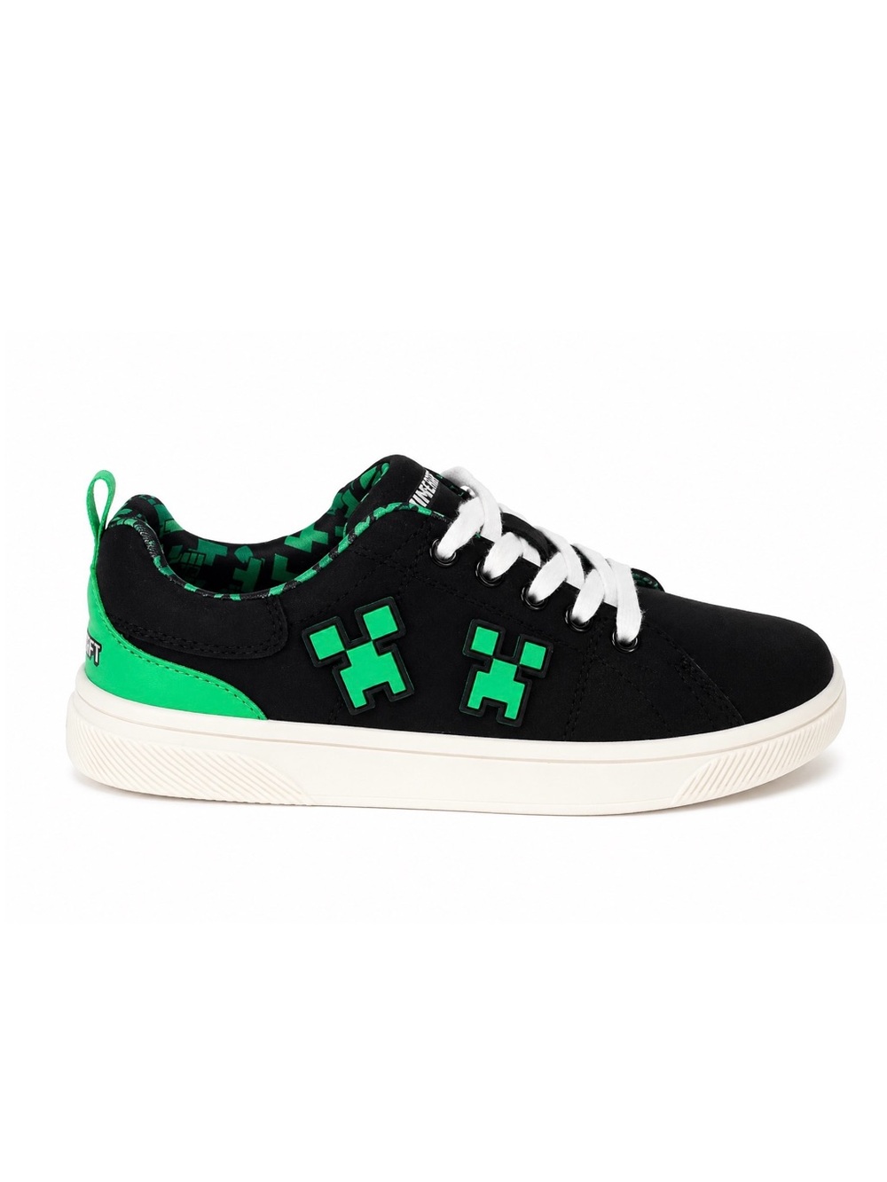 Minecraft Kids Black & Green Sneakers